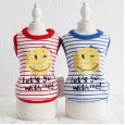 Petstyle spring and summer new big smile striped vest cute cotton vest dog clothes cat