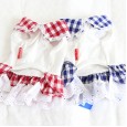 Petstyle spring and summer new strawberry buckle rabbit rabbit skirt big bow dress dog clothes cat