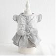 Petstyle spring and summer new love rhinestone gauze skirt temperament dress dog clothes cat skirt