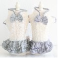 Petstyle spring and summer new full embroidered daisy retro skirt Republic of China dress dog clothes cat