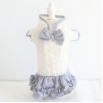 Petstyle spring and summer new full embroidered daisy retro skirt Republic of China dress dog clothes cat