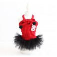 Petstyle spring and summer new color ball bow suspender skirt cute pettiskirt dog clothes cat