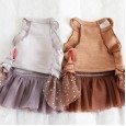 Petstyle spring and summer new bunny color ball star yarn skirt strap dress dog clothes cat