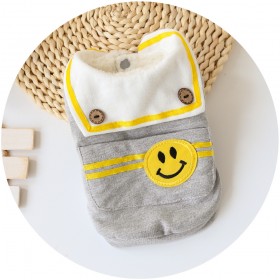 Petstyle transfiguration autumn and winter new thick warm smiley navy cotton clothes dog clothing