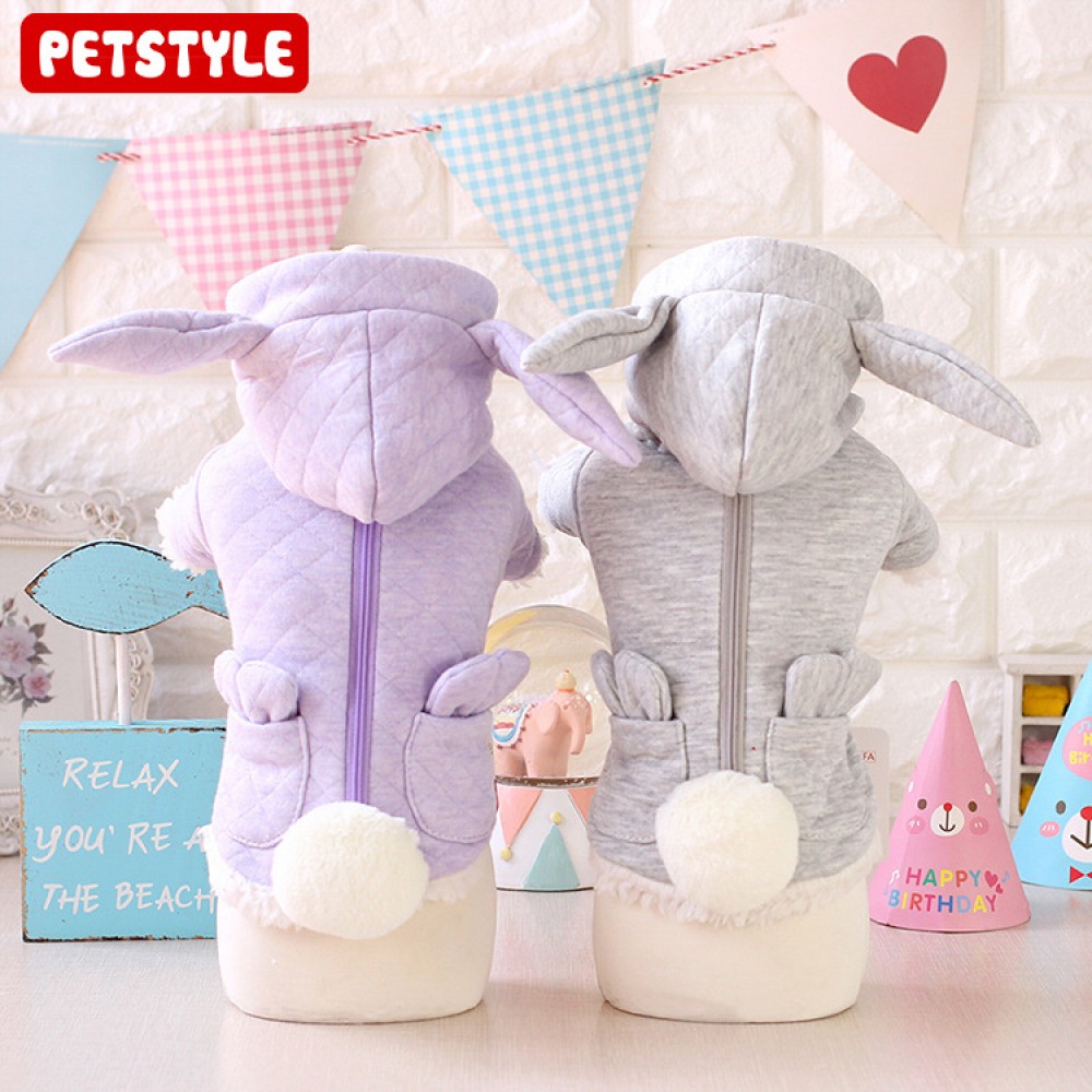 Petstyle autumn and winter plain fabric bunny rabbit Teddy pet dog autumn and winter clothes