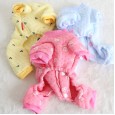 Petstyle autumn and winter new cute dog warm cotton pajamas pet clothes dog clothing