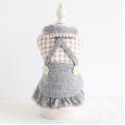 Petstyle autumn and winter new plaid small lace doll skirt pet clothes dog clothing