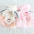 Petstyle autumn and winter new love small backpack rabbit rabbit skirt pet clothes dog clothing