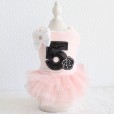 Petstyle cotton autumn and winter new style No. 5 double bow small fragrant cotton skirt pet clothes dog clothing