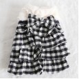 Petstyle autumn and winter new plaid bow skirt pet clothes dog clothes