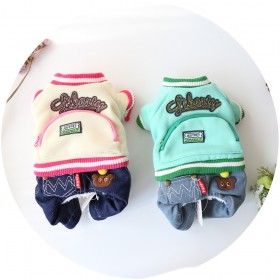 JL023 Bear Cowboy Four-legged Pet Autumn Winter Clothes Cute Pet Clothes
