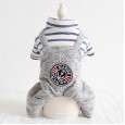 Petstyle autumn and winter new striped anchor four-legged clothes pet clothes dog clothing