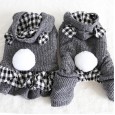 Petstyle autumn and winter new plaid bears couple clothes pet clothes dog clothing