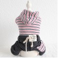 Petstyle autumn and winter new color stripe denim four-legged clothes pet clothes dog clothing