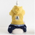 Petstyle autumn and winter new A letter fake two-piece four-legged clothes pet clothes dog clothing