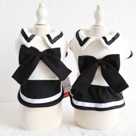 Petstyle autumn and winter new black and white student couple clothes pet clothes dog clothing