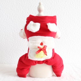 Petstyle autumn and winter new Christmas elk hooded four-legged clothes pet clothes dog clothing