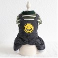 Petstyle Autumn and Winter New Bad Smile Striped Four-Piece Pet Clothes Dog Clothing