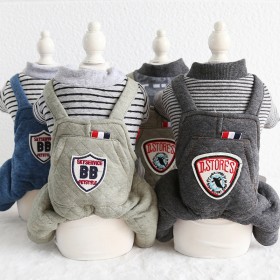 Petstyle autumn and winter new warm cotton embossed four-legged clothes pet clothes dog clothing