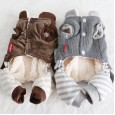 Petstyle autumn and winter new ARMY retro striped four-legged clothes pet clothes dog clothing