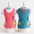 Petstyle Autumn and Winter New Smile Retro Stripe Strap Dress Pet Clothes Dog Clothing