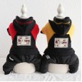 Petstyle autumn and winter new color-matching sleeves hooded four-legged clothes pet clothes dog clothing