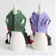 Petstyle autumn and winter little stars pompoms four-legged clothes pet clothes dog clothing denim jumpsuit