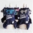 Petstyle Winter Model X Plaid College Strap Four-Piece Pet Clothes Dog Clothing Cowboy Strap