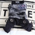 petstyle winter banner camouflage four-legged pet dog handsome thick warm cotton one-piece denim