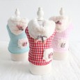 Petstyle autumn and winter bunny pocket plaid vest pet clothes dog clothes cat clothes plush