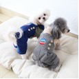 Petstyle autumn and winter star buckle strap four-legged clothes pet clothes dog clothing strap suit gray expensive