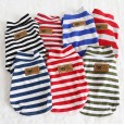 Petstyle autumn and winter new seven-color wide stripe bottoming shirt pet casual clothes puppy dog cat