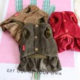 Petstyle autumn and winter new clothes retro skirt pet skirt corduroy bib