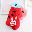 Petstyle autumn and winter new Tang suit rabbit four-legged clothes pet plus velvet thick cute cotton coat