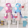 Petstyle Autumn New Print Striped Cartoon Denim Skirt Pet Dog Dress Autumn