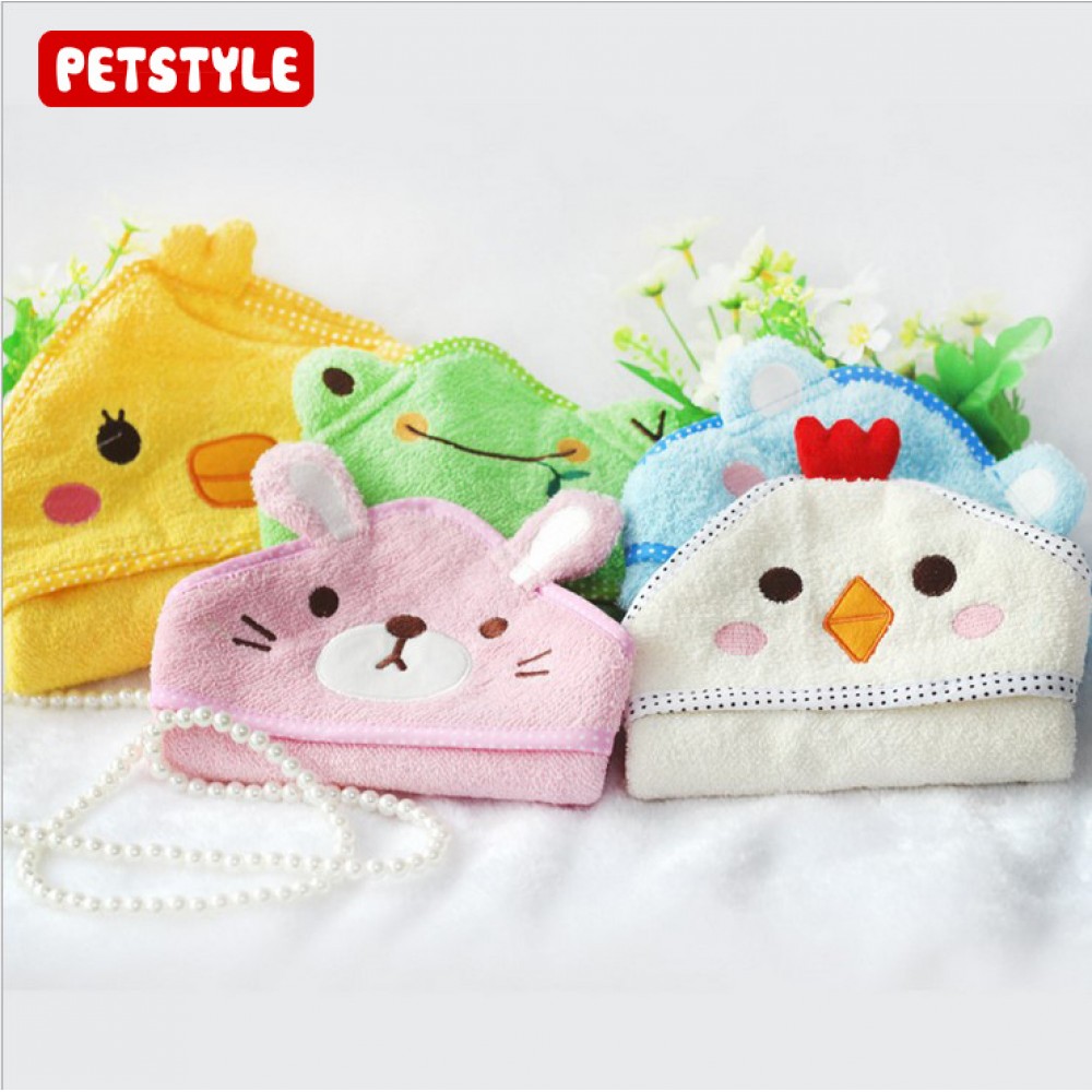 petstyle cute cartoon cotton multifunctional bath towel pet bath absorbent towel