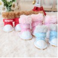 Petstyle autumn and winter embroidered warm boots non-slip wear-resistant shoes pet shoes dog shoes