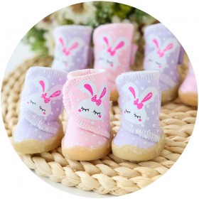 Petstyle new sweet bunny polka dot shoes beef tendon sole wear-resistant shoes pet shoes dog shoes