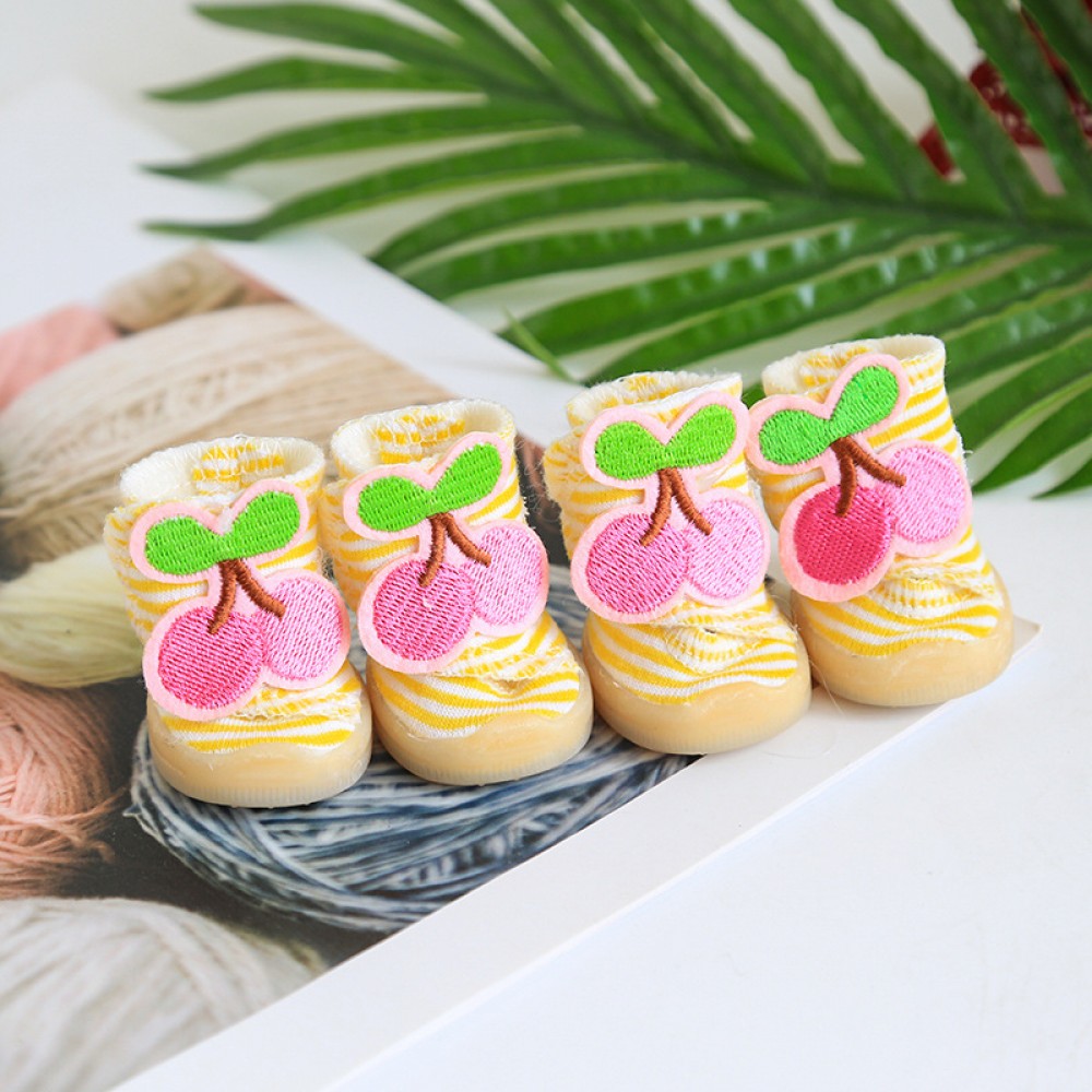 Petstyle spring and summer fruit striped shoes non-slip wear-resistant shoes pet shoes dog shoes