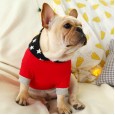 French Bulldog Pet Costume Bago Corgi Bully Dog Spring and Autumn Embroidered Gold Label Star Hat Sweater Dog Clothes