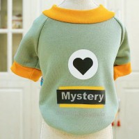 Dog clothes Teddy Bear Xiong Bomei pet clothing puppies spring and summer bottoming shirt mystery round neck shirt