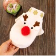 Christmas dog clothes pet cat costume Bomei Teddy white woolen coat autumn and winter coat big nose elk