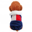 Teddy bear puppies autumn and winter new pets have paid for color matching corduroy double-padded coats to keep warm and velvet dog clothes