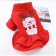Christmas dogs autumn and winter clothes Teddy Bomei cat pet clothing padded warm ladies celebrity waffle princess dress