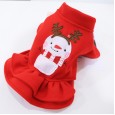 Christmas dogs autumn and winter clothes Teddy Bomei cat pet clothing padded warm ladies celebrity waffle princess dress