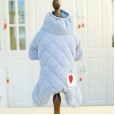 Pet clothes love small bulbs four-leg cotton coat winter warm Teddy Panda costume