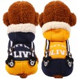 Dogs and cats clothes accessories Teddy four-legged clothes Bomei thickened chocolate small dog puppies autumn and winter clothing padded jacket