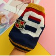 Pet sweater puppy dog clothes cat costume puppies autumn and winter thickened high collar warm Teddy bear bulldog