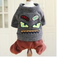New Teddy Bear Puppy Caterpillar Monster Demon Dark Four-legged Fall Winter Cat and Dog Clothes