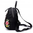 Spring and summer new flower embroidery backpack handmade rhinestone 3D dragonfly shoulder bag